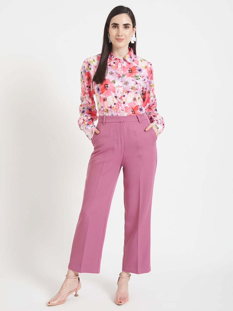 Premium American Crepe Digital Print Puff Sleeve Shirt
