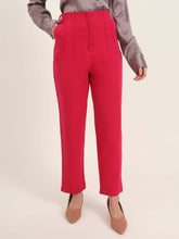 WOMEN'S LUXURY BANANA CREPE HIBISCUS SKIN FIT WITH MULTI PLEATED TROUSER