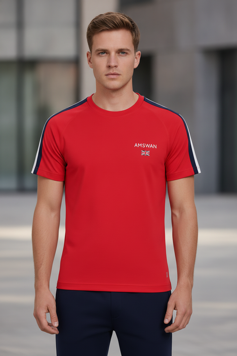 Mens Cotton Rich Lycra Half  Sleeve Crew Neck T-Shirts