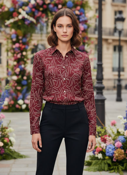 Premium Rayon Shirt With Spread Collar