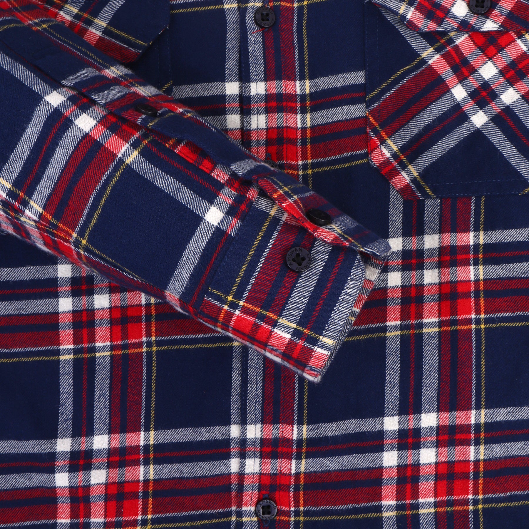 Premium Cotton Flannel Shirt With Spread Collar
