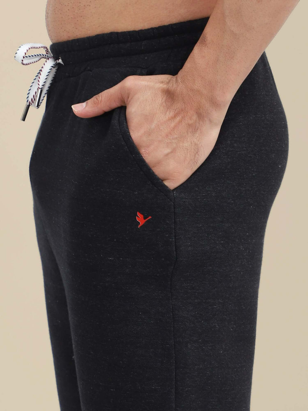Men'S Black Hoodie With Shorts Cord Set