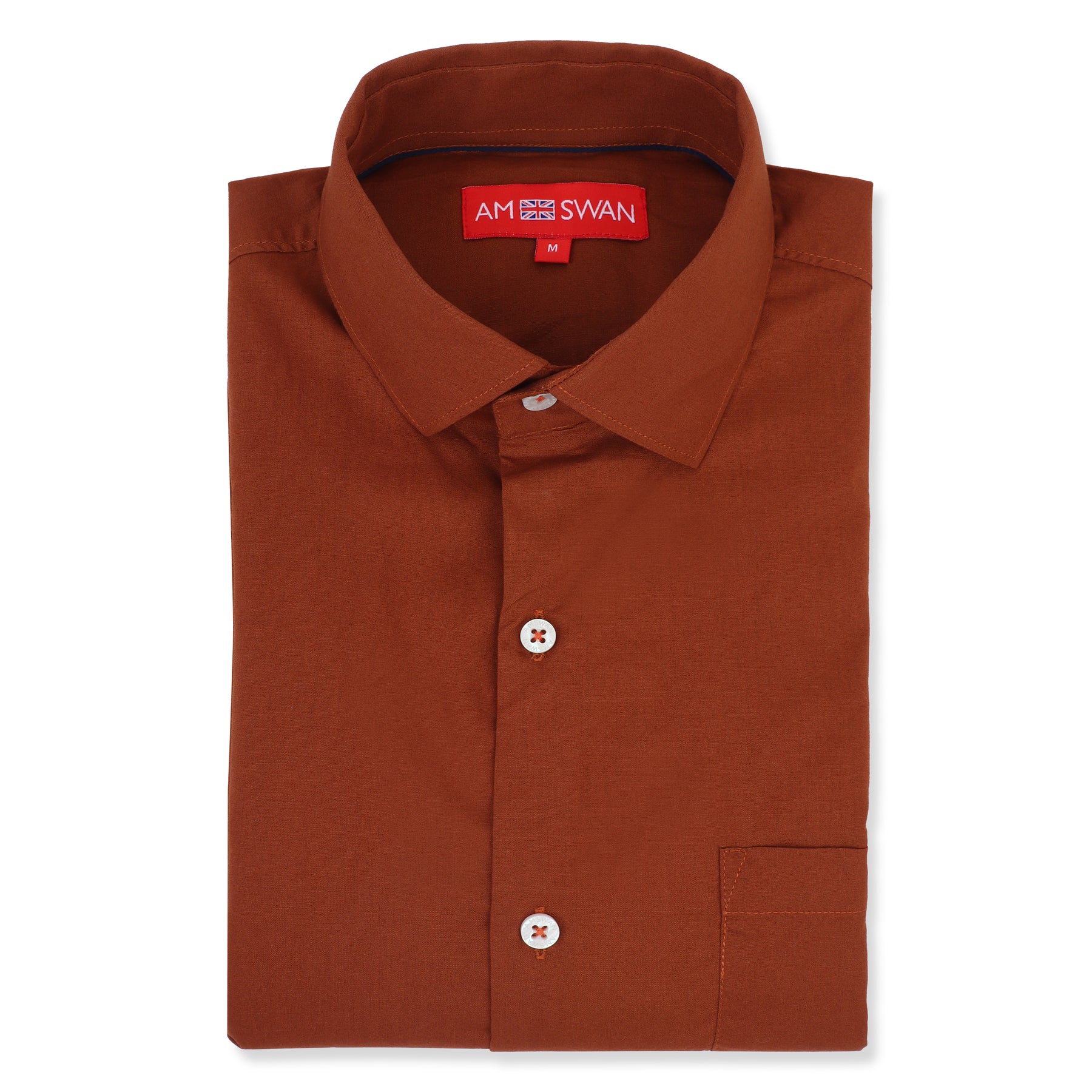 Premium Cotton Lycra Rust Athleisure Shirts
