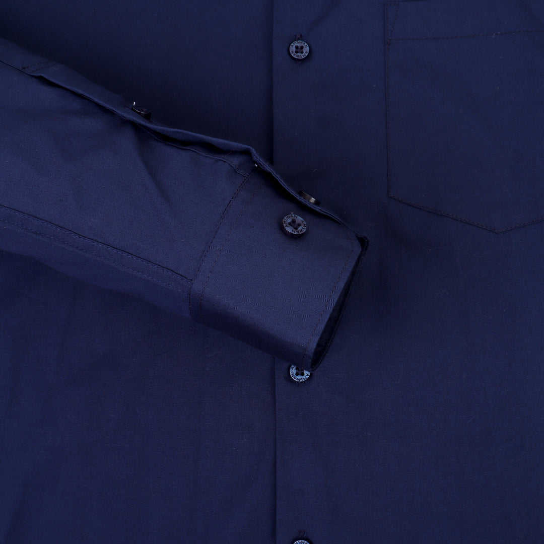 Deep Navy Shirt With Premium Cotton Lycra