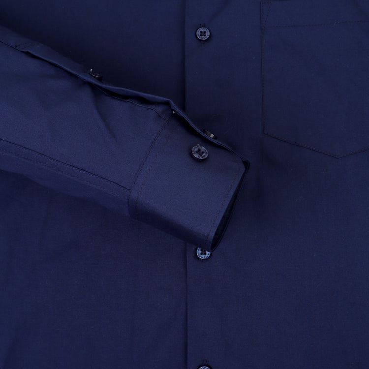 Deep Navy Shirt With Premium Cotton Lycra