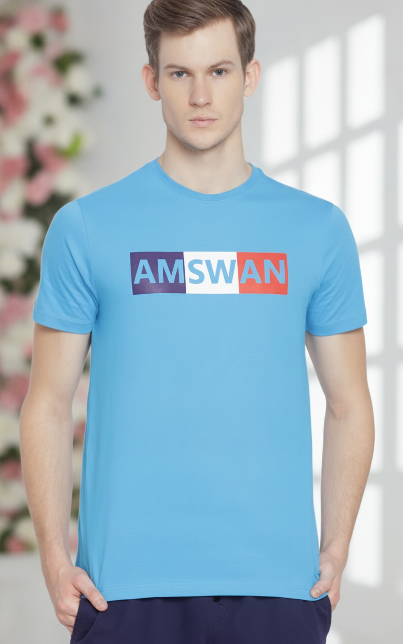 Mens Premium Cotton Printed Half Sleeve Crew Neck T-Shirts