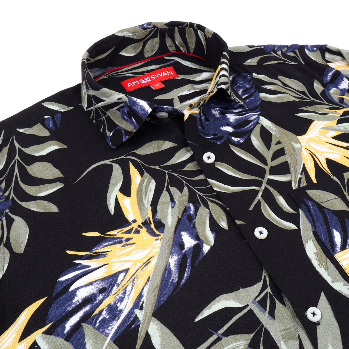 Women's Premium Rayon Shirt With Jungle Print In Full Sleeve And Black Color
