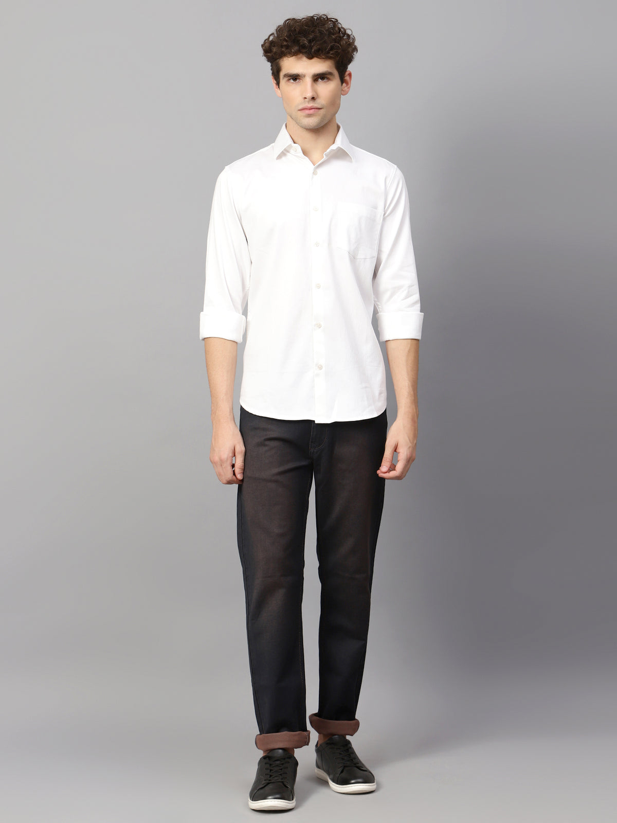 Premium Cotton Lycra Satin White Shirt