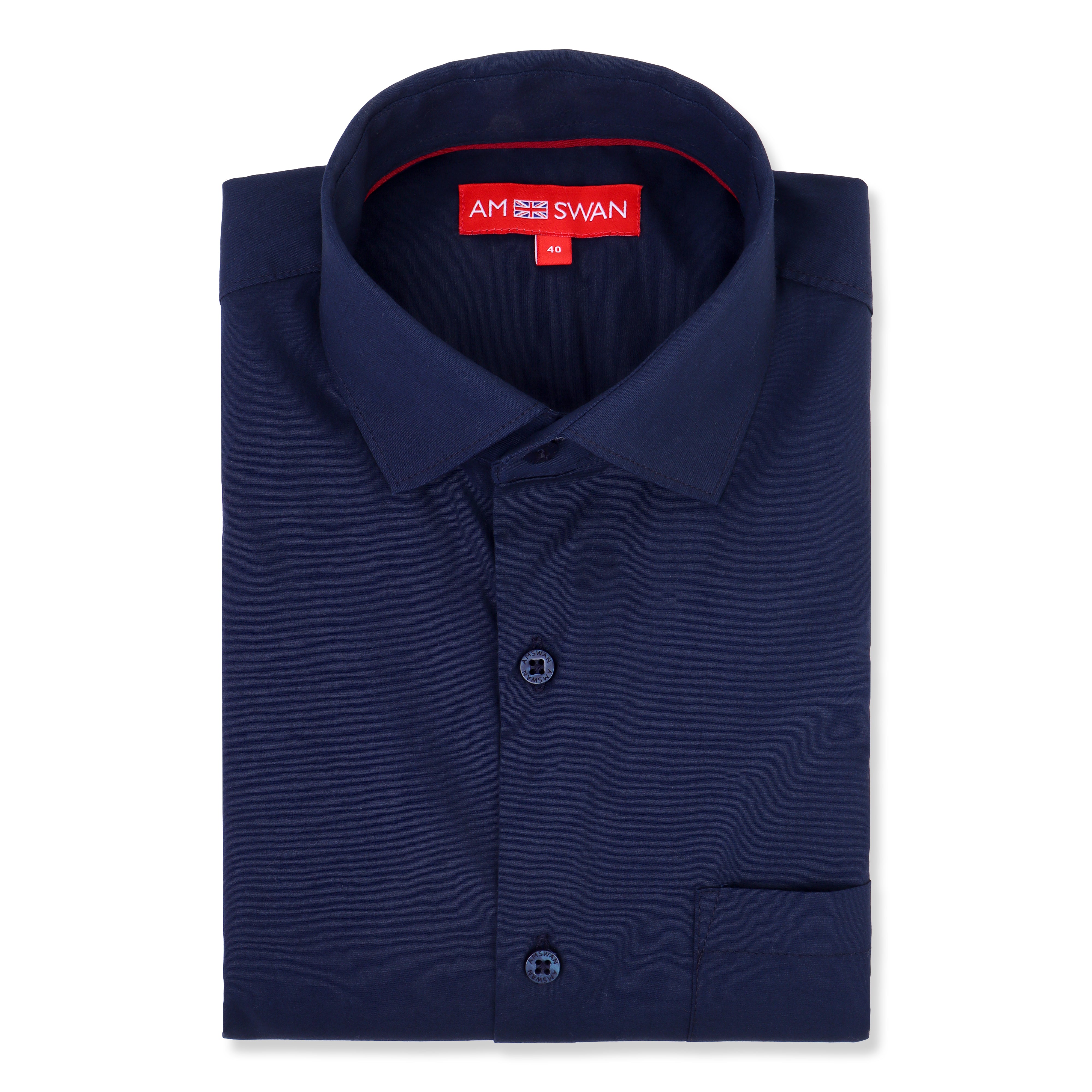 Deep Navy Shirt With Premium Cotton Lycra