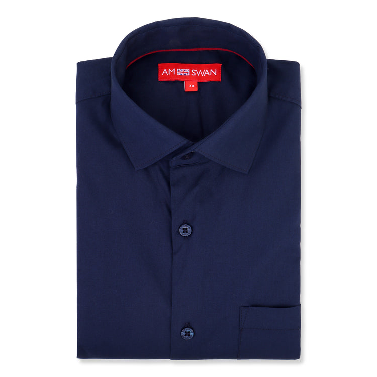 Deep Navy Shirt With Premium Cotton Lycra
