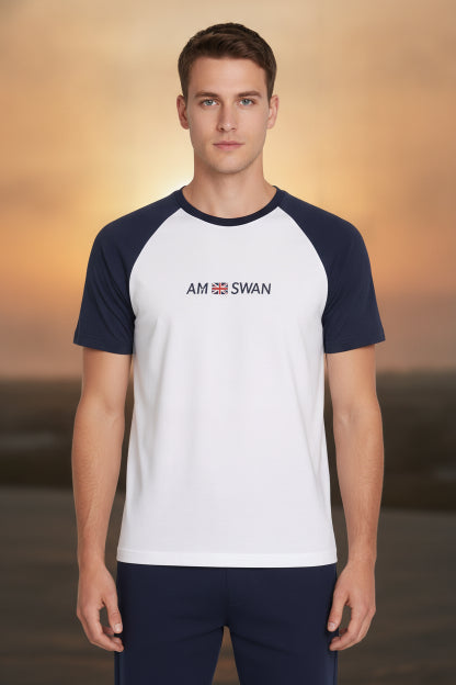 Mens Premium Cotton Printed Raglan Half Sleeve T-Shirts