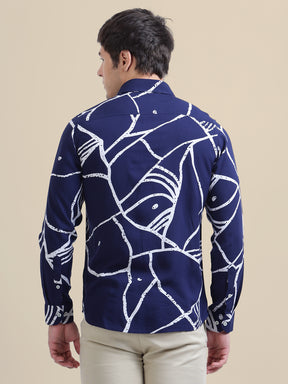 Men's Premium Rayon Shirt With Abstract Print