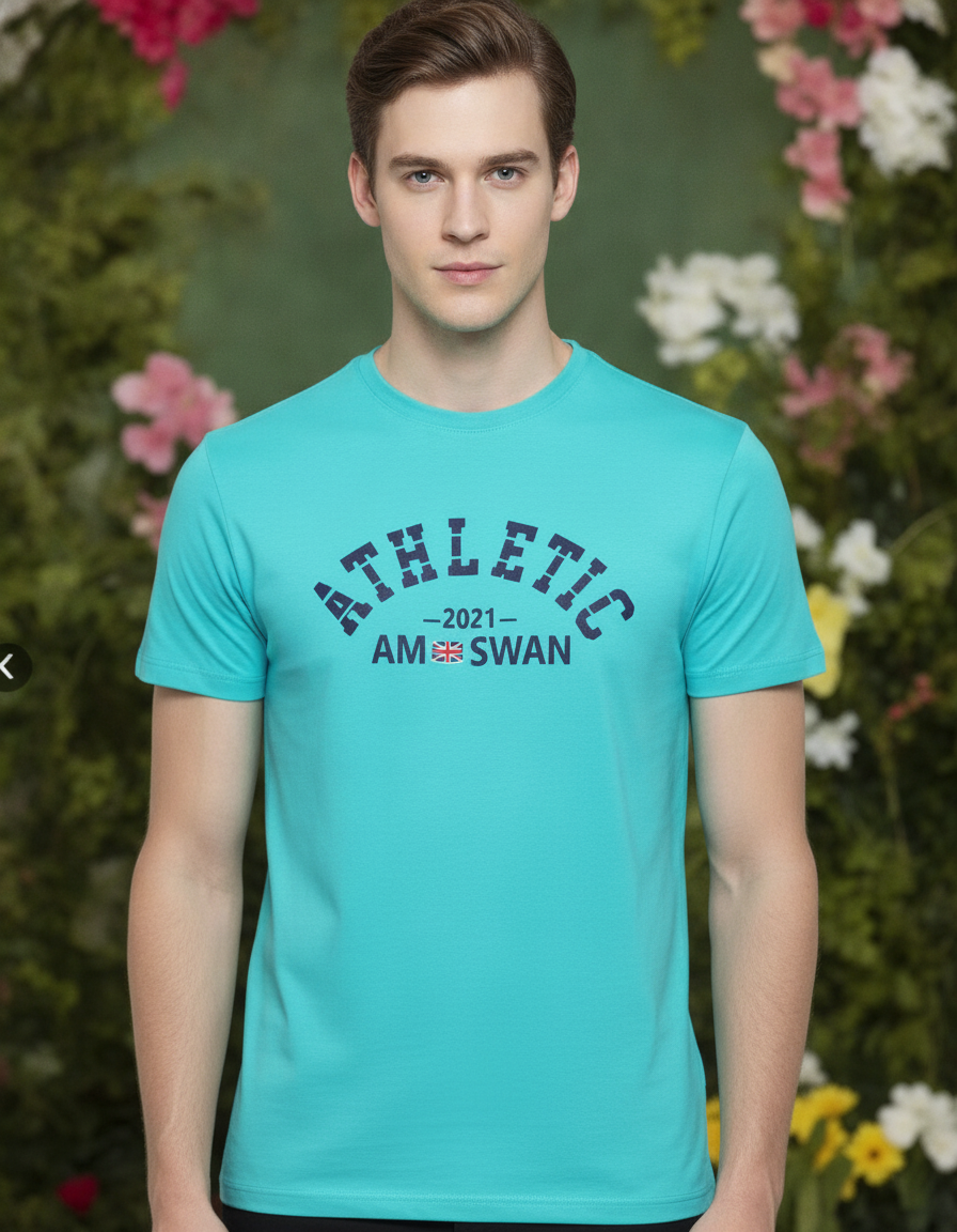 Mens Premium Cotton Printed Half Sleeve Crew Neck T-Shirts