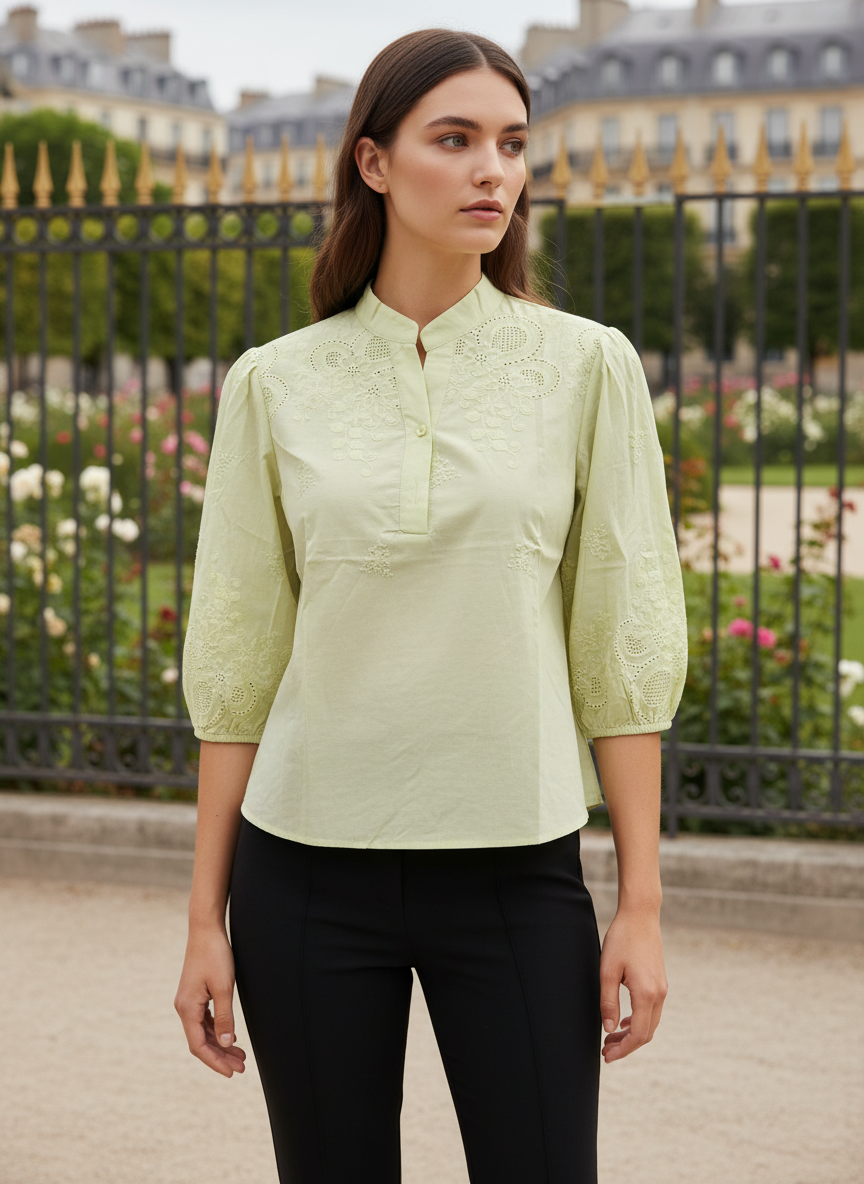 Luxury Embroidered Tops For Womens