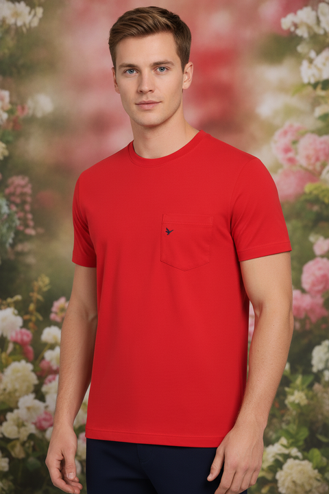 Mens Premium Cotton Half Sleeve Solid T-Shirts