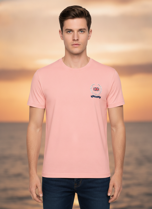 Mens Premium Cotton Lycra Graphic Half Sleeve Crew Neck T-Shirts