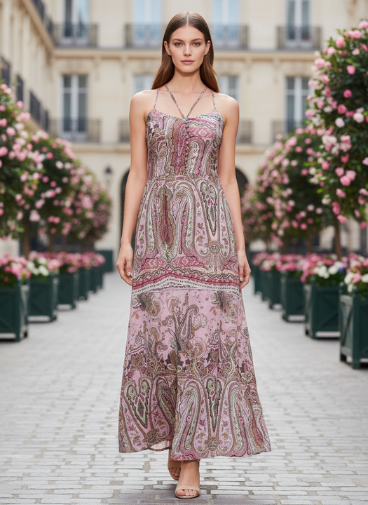 Women’s Elegant Printed Maxi Dress