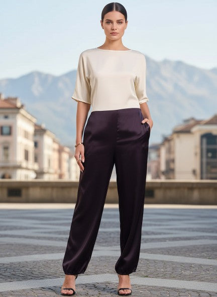 European Satin Loose Fit Trouser