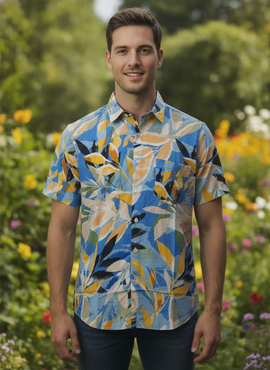 Multicolor Floral Print Premium Rayon Shirt
