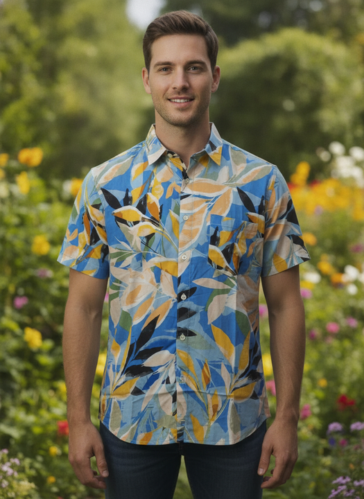 Multicolor Floral Print Premium Rayon Shirt