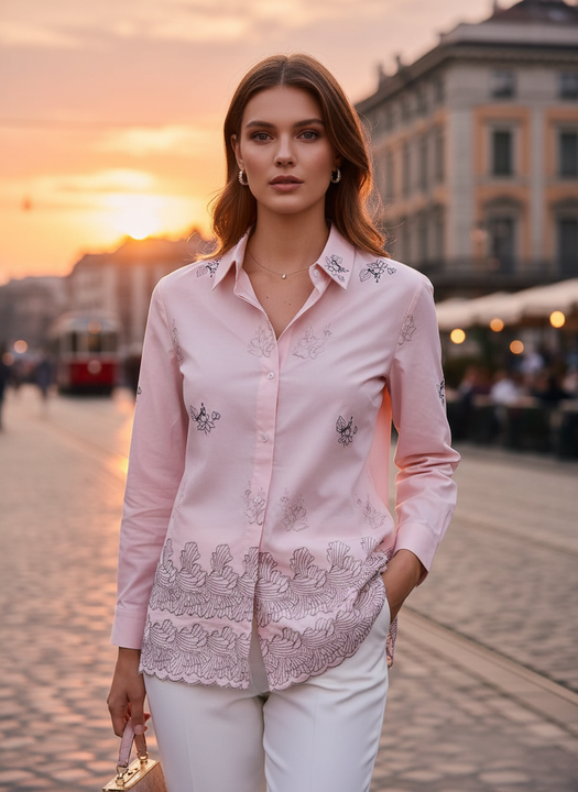 Luxury Embroidered Women’s Long Shirt