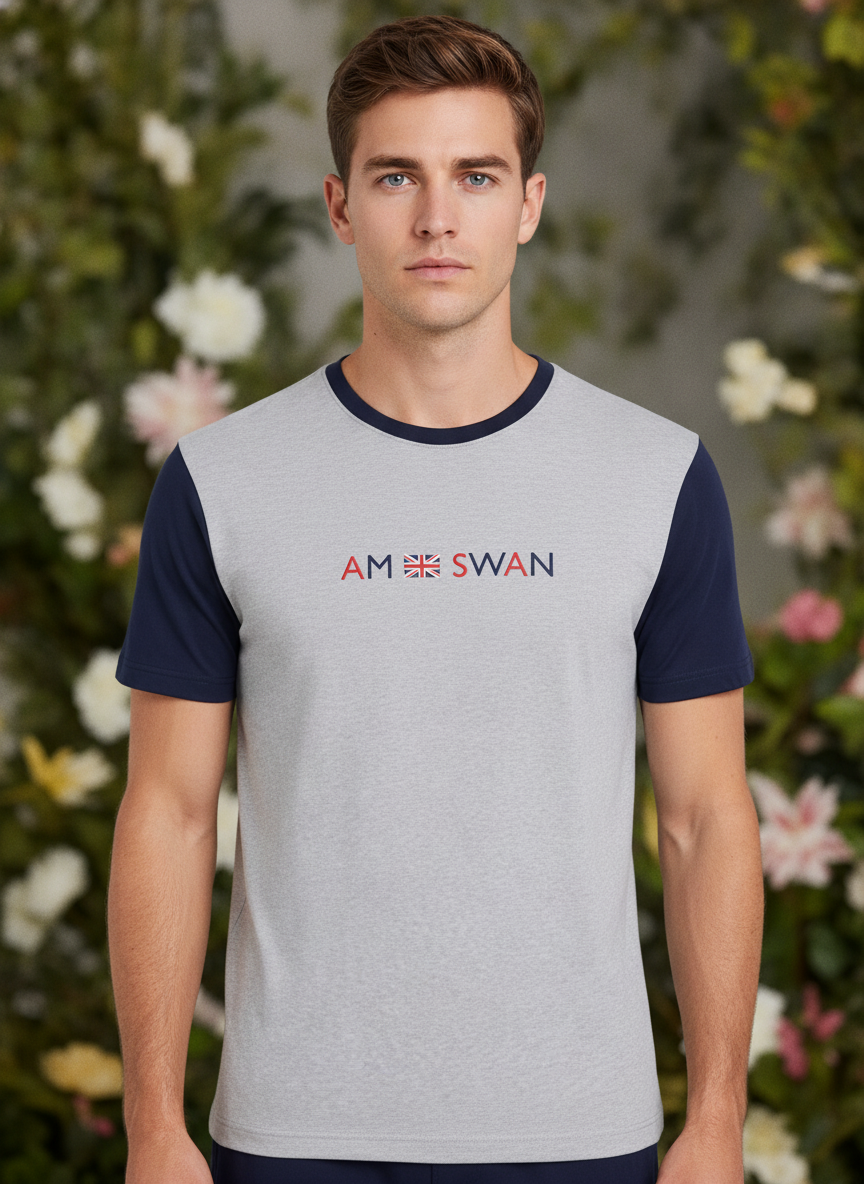 Mens Premium Cotton Printed Colourblock Half Sleeve T-Shirts
