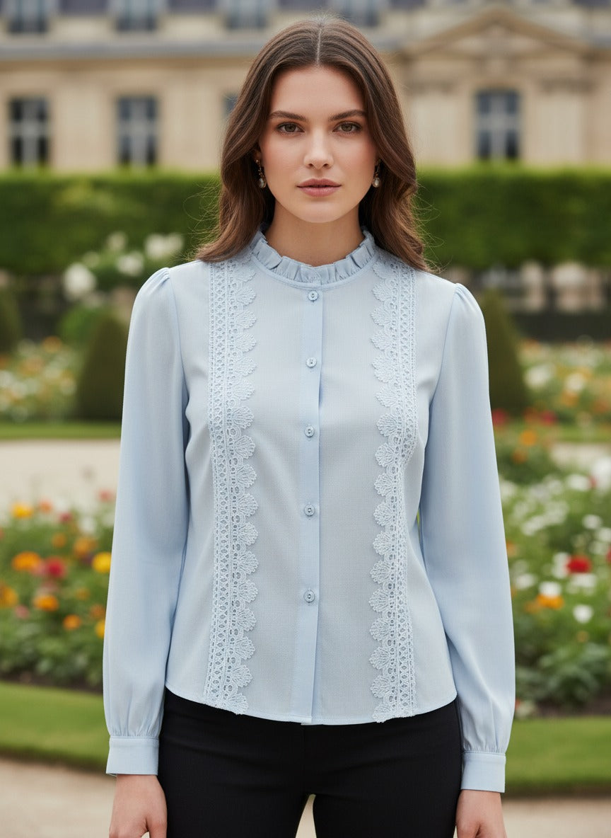 Luxury Lace Panel Women’s Top