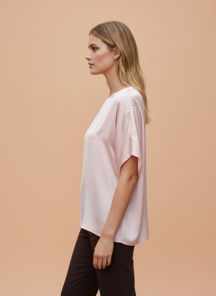 European Satin Solid Baturing Sleeve Crepe