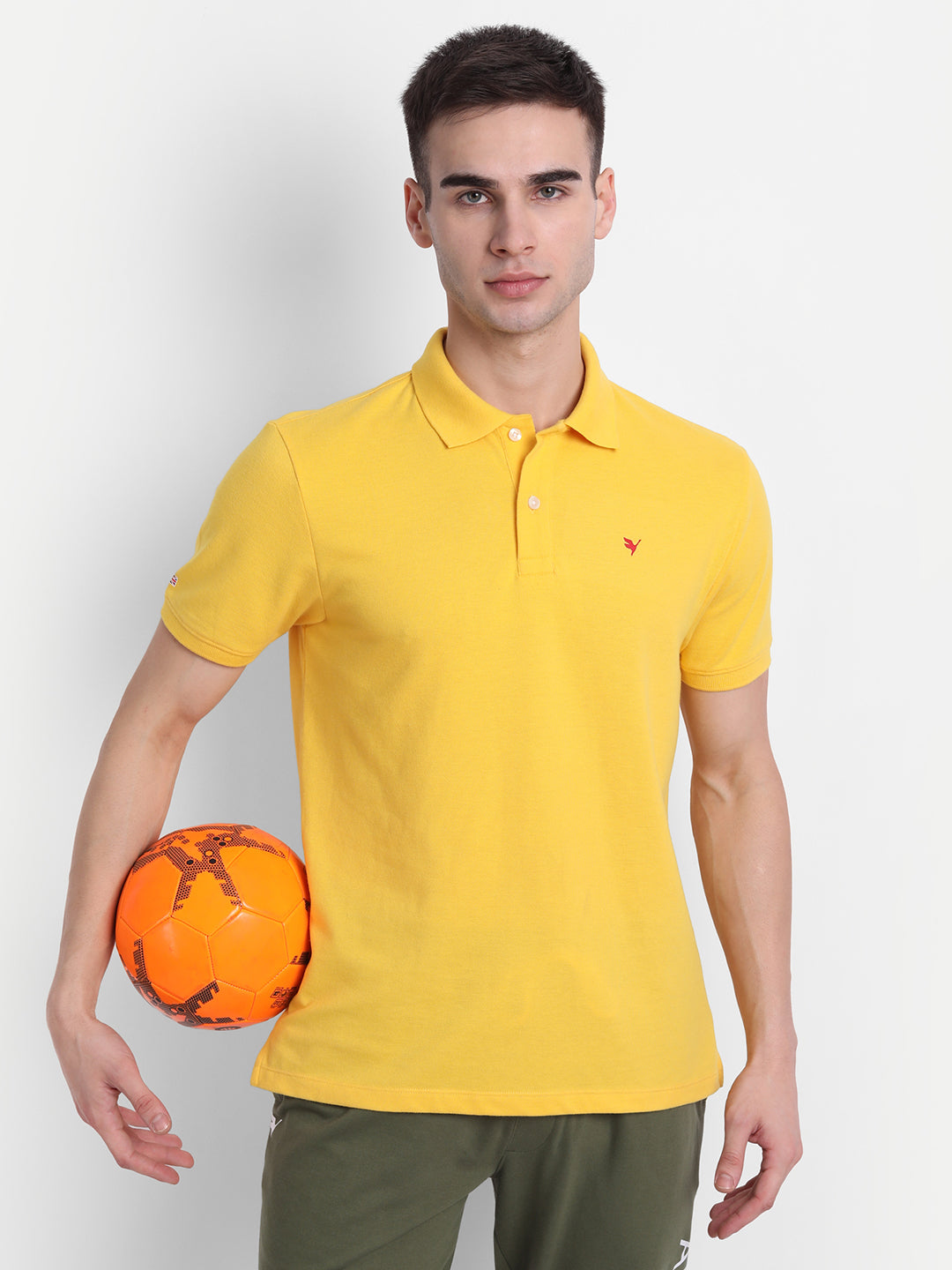 Premium Yellow Cotton Half Sleeve Polo