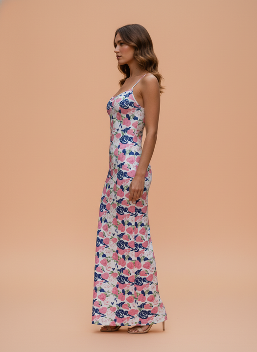 Elegant Floral Bodycon Maxi Dress for Women
