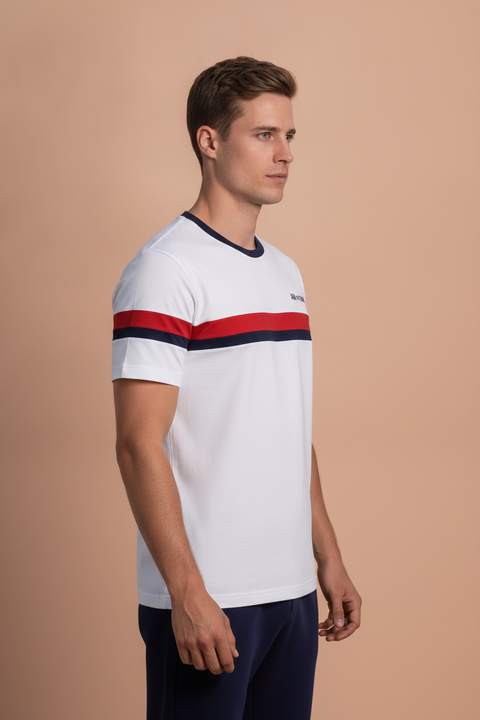 Mens Premium Cotton Lycra Printed Half Sleeve Crew Neck T-Shirts