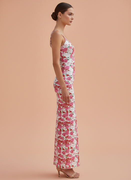 Elegant Floral Bodycon Maxi Dress for Women