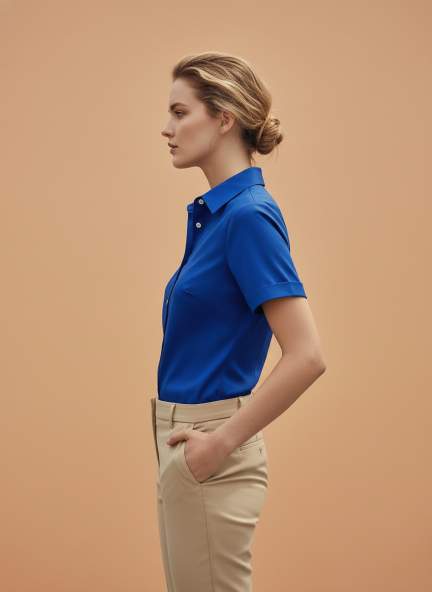 Short Sleeve European Satin Shirt