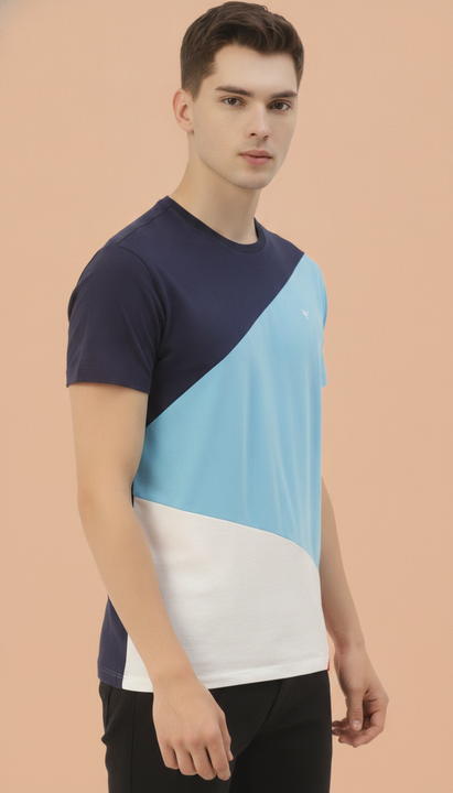 Mens Cotton Rich Lycra Half Sleeve Crew Neck T-Shirts