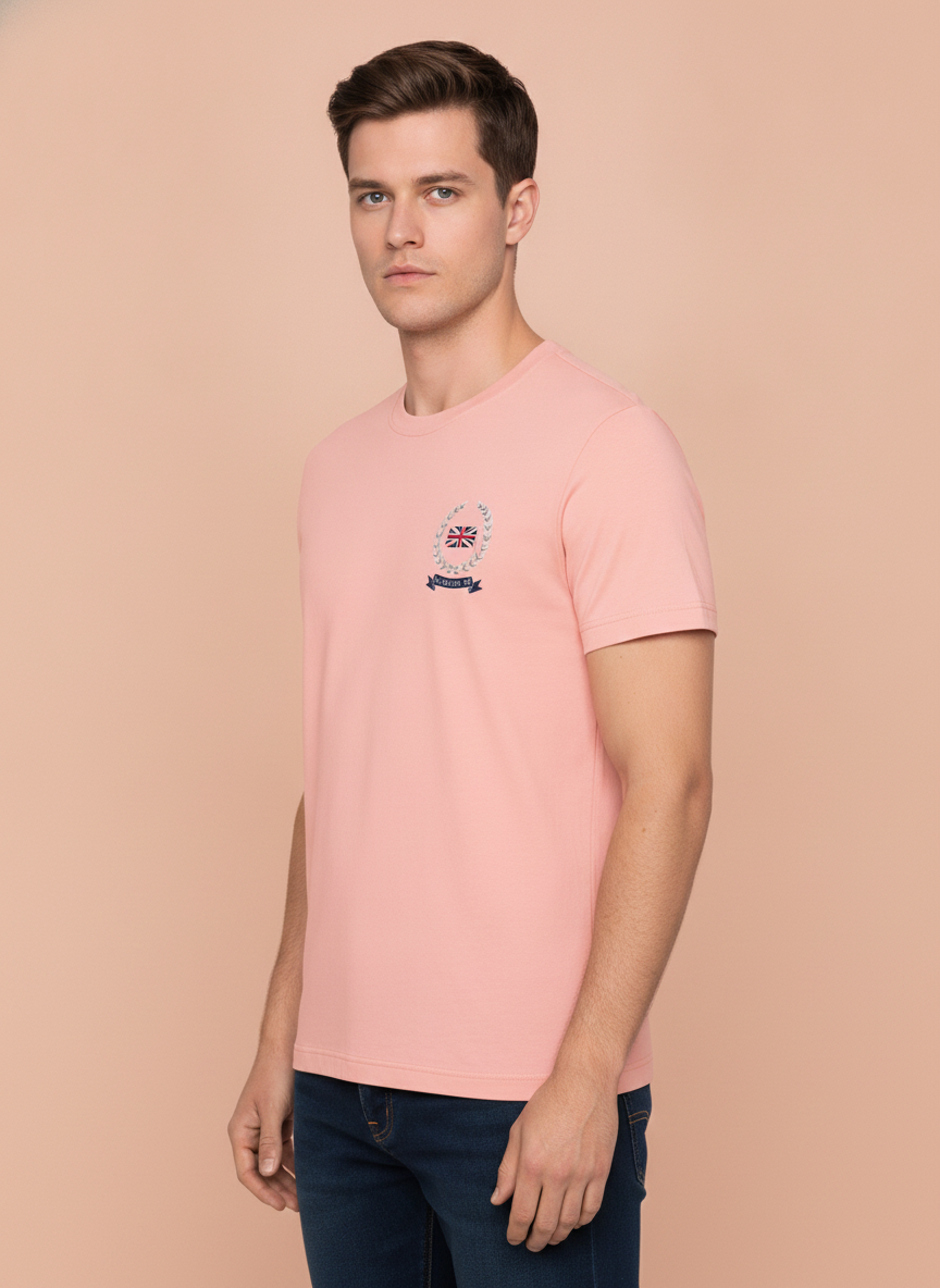 Mens Premium Cotton Lycra Graphic Half Sleeve Crew Neck T-Shirts