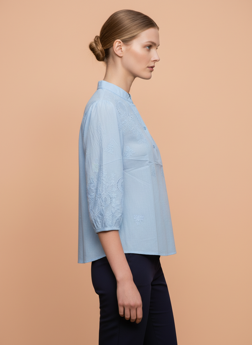 Luxury Embroidered Tops For Womens