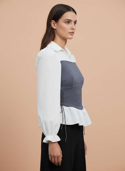 Elegant Corset Style Layered Top for Women