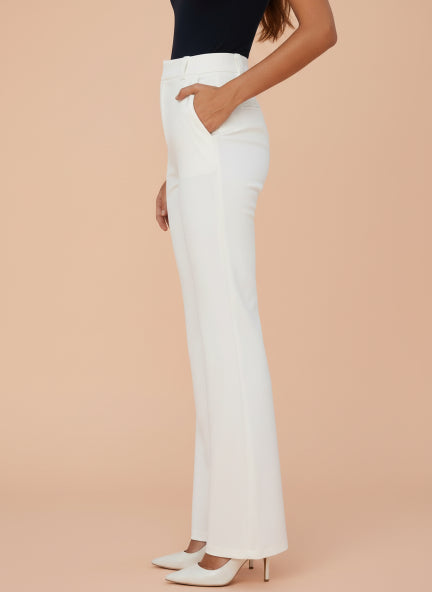 White Flared Trousers for Women