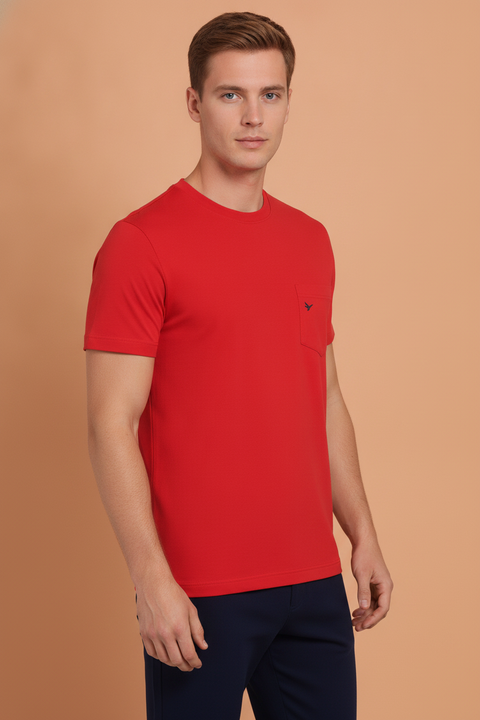Mens Premium Cotton Half Sleeve Solid T-Shirts