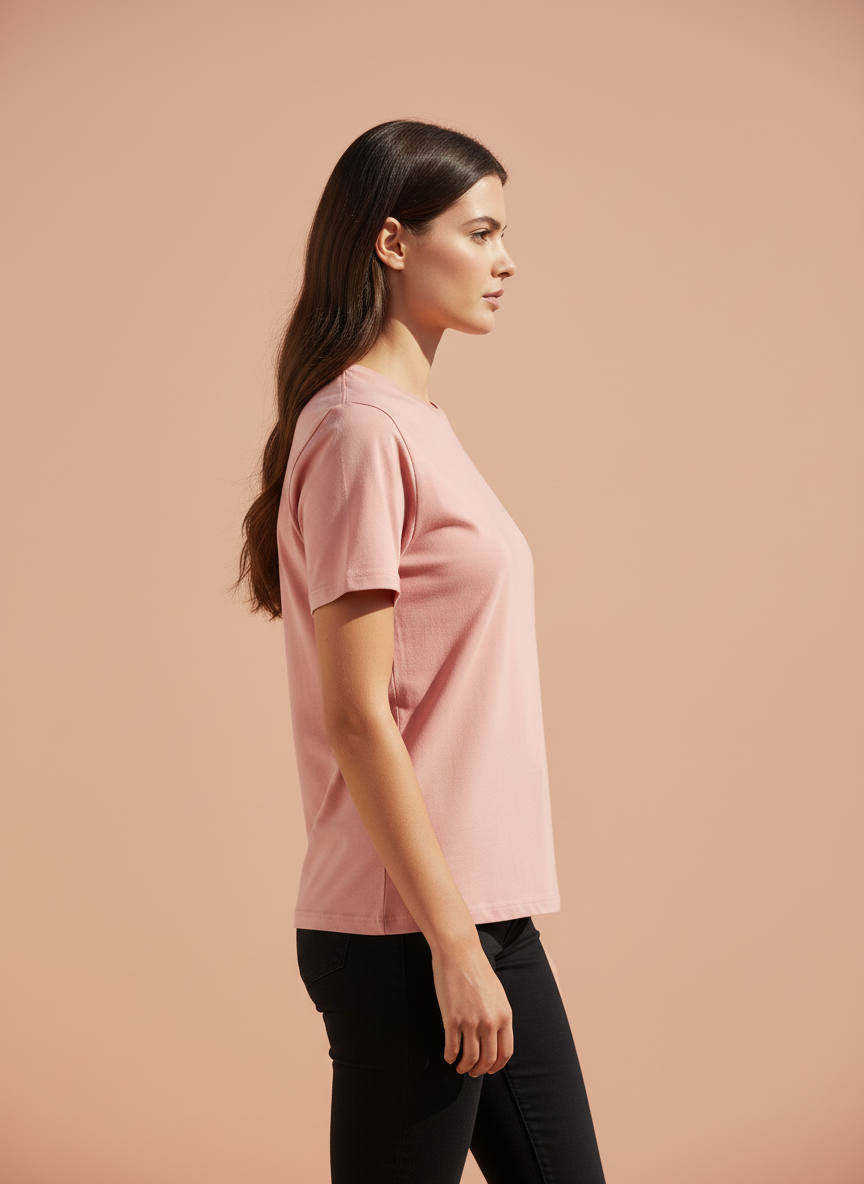 Women's Pink Oversized T-Shirt