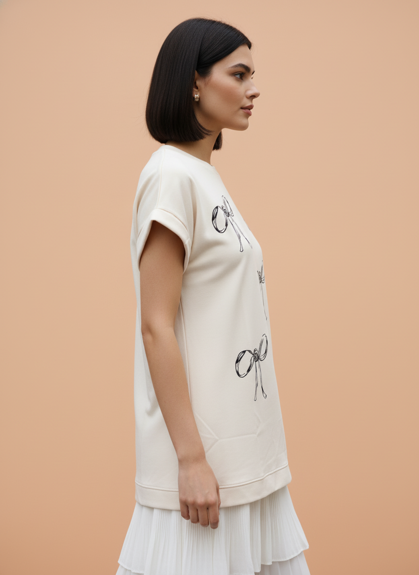 Parisian Bow Style T-Shirt