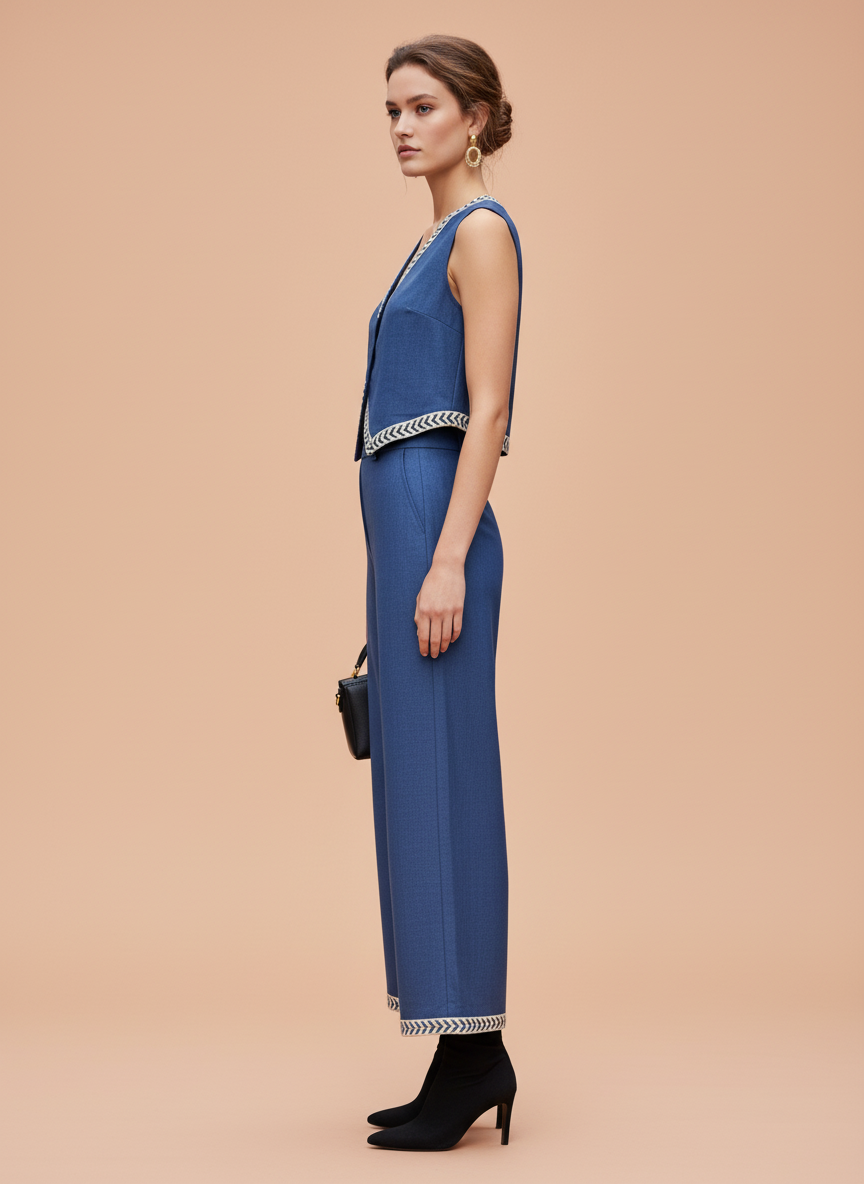 Elegant Blue Co-Ord Set for Women – Chic & Contemporary