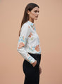 Premium Micro Digital Print Puff Sleeve Shirt