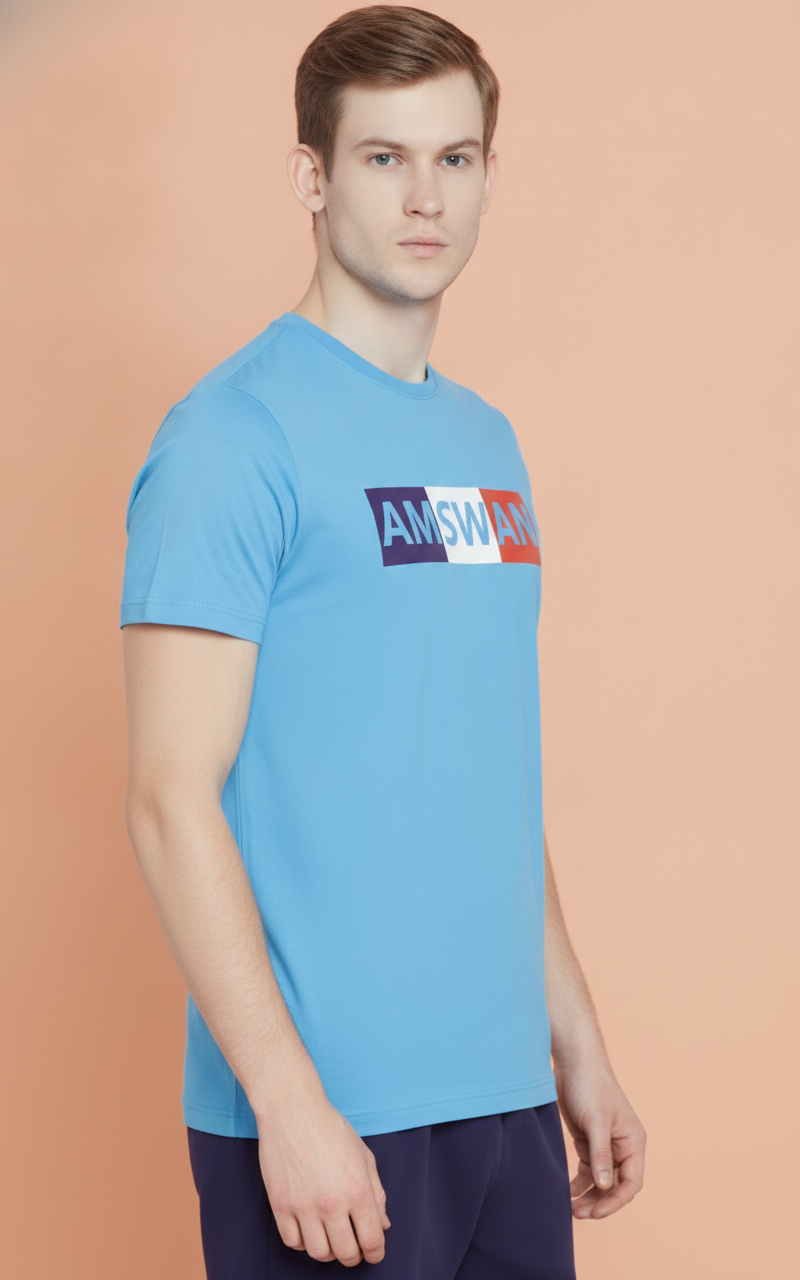 Mens Premium Cotton Printed Half Sleeve Crew Neck T-Shirts