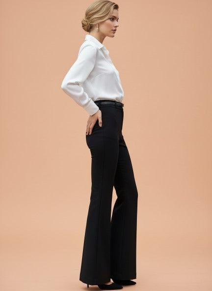 Banana Canyon Rose Skin Fit Multi Pleated Trouser
