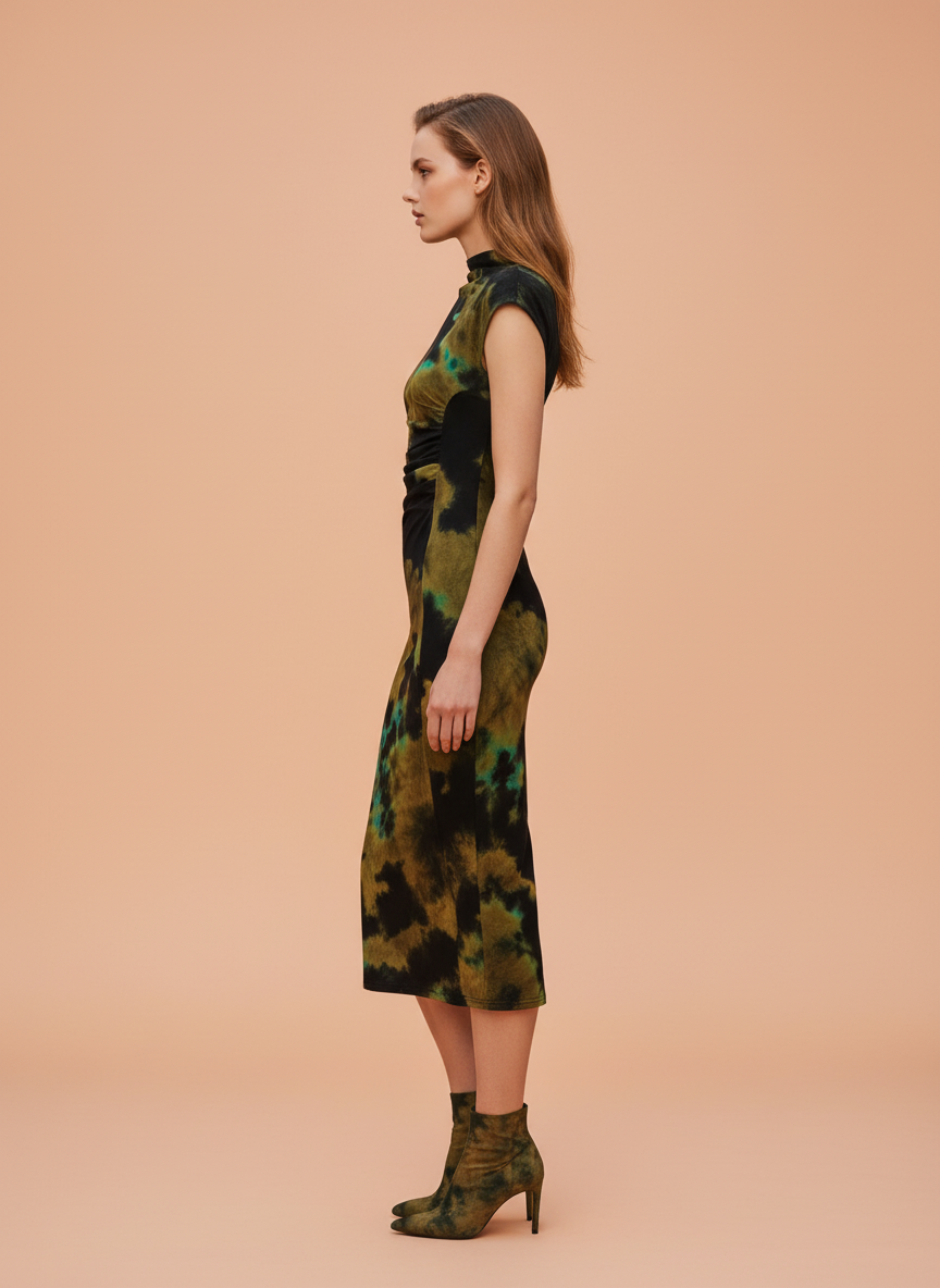 Women’s Stylish Printed Midi Dress