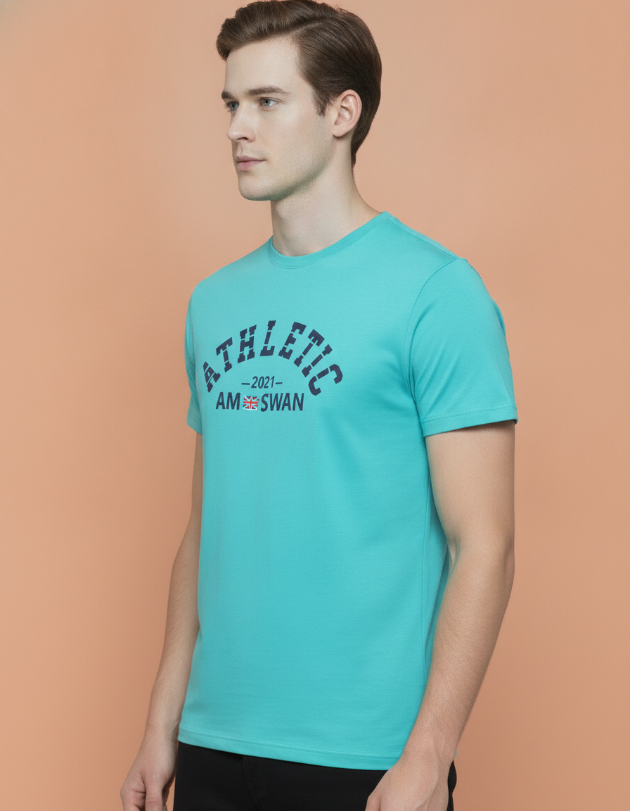 Mens Premium Cotton Printed Half Sleeve Crew Neck T-Shirts