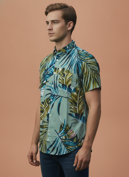 Hawaiian Print Premium Rayon Shirt