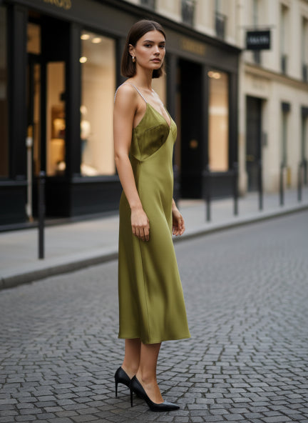 Elegant Satin Slip Dress for Women Premium Party & Evening Wear