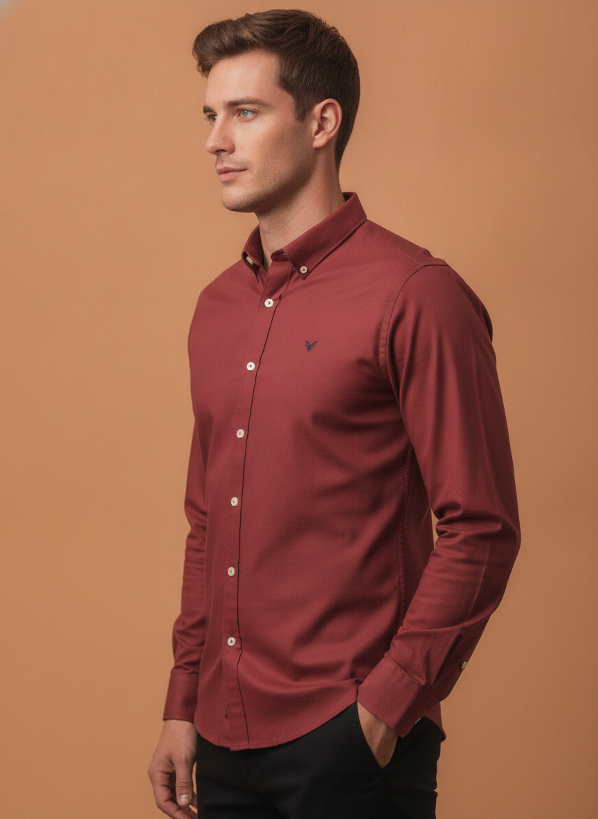 Pink Shirt With Premium Cotton Lycra